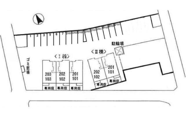 丹波市氷上町新郷のアパートの区画図