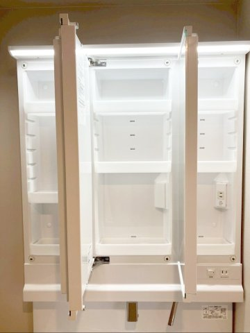 東峰マンション長者原の独立洗面台|ミラーキャビネットでスッキリ収納！