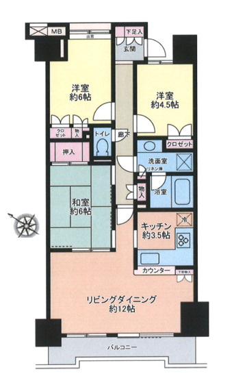 【間取り】 | アールヴェール文京白山 | ３ＬＤＫ【アールヴェール文京白山】