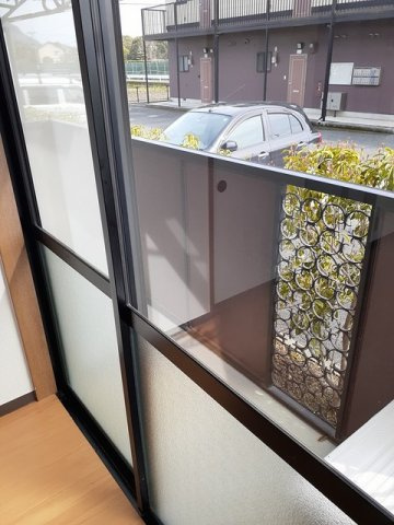 迫間ラッキーハイツⅡのバルコニー