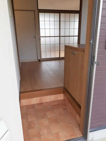 迫間ラッキーハイツⅡの玄関