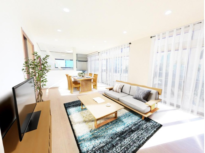 熊谷市上之　中古戸建の居間・リビング|家具配置例