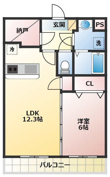 アヴェニュー赤代の間取り