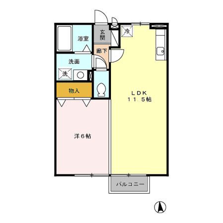 アンプルール B棟の間取り