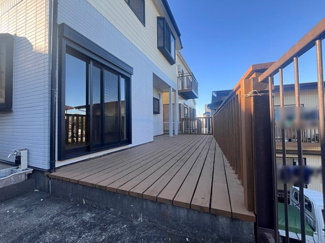 【庭】 | 藤沢市鵠沼藤が谷4丁目 中古戸建て | 庭　ウッドデッキ（現況）