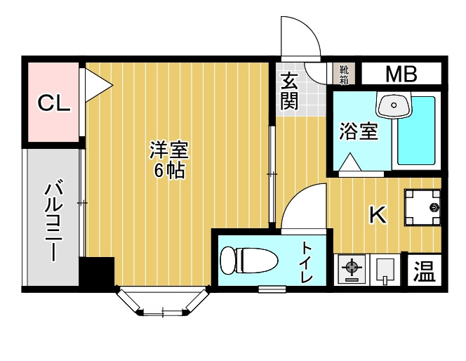 ヴェルビュ桜町の間取り|反転