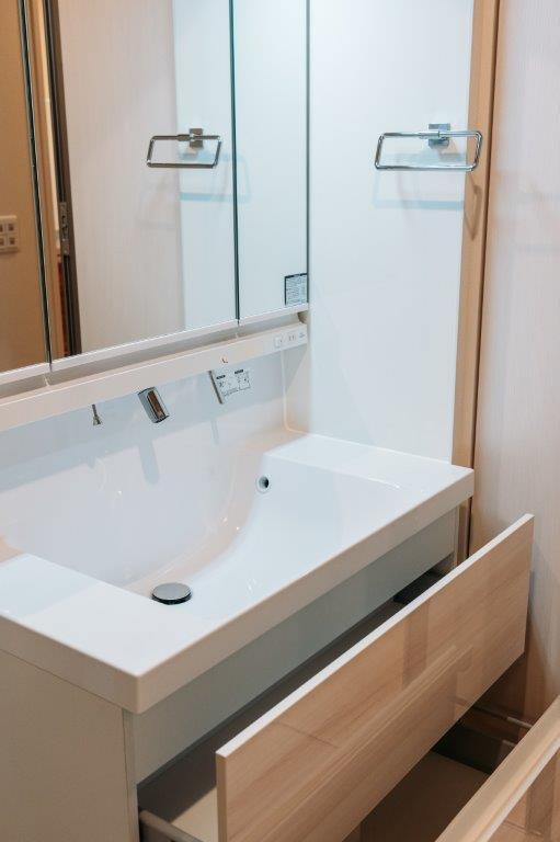 Diversita柳原Bの独立洗面台|朝の身支度に、ゆとりという価値を。