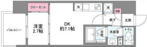 シーズンフラッツ中崎の間取り