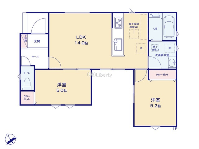 土浦市乙戸24-1期　新築戸建の間取り