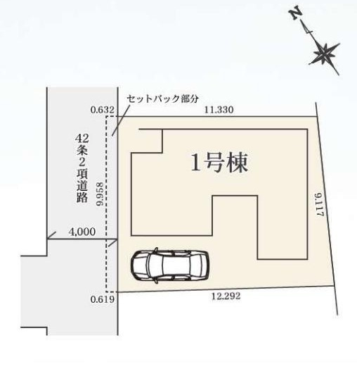 土浦市乙戸24-1期　新築戸建の区画図