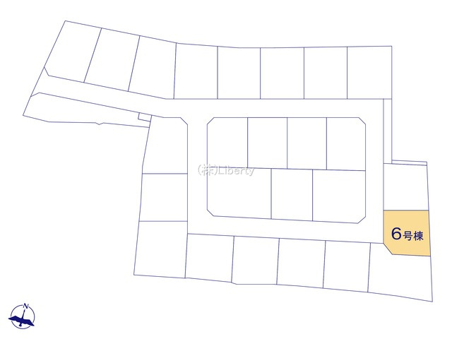 常陸大宮市石沢第2　新築戸建　6号棟の区画図