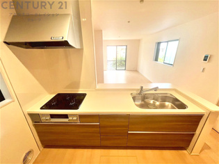 シンプルなデザインと使いやすさを兼ね備えた対面式システムキッチンは、効率的な作業スペースを提供し、家族やゲストとのコミュニケーションを促進します。