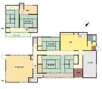 【間取り】 | 伊東市大原一丁目 店舗付戸建