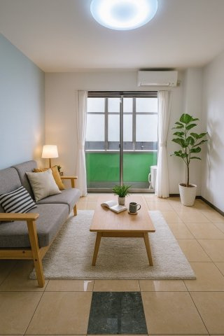 シャルムMKの居間・リビング|家具家電はイメージです。