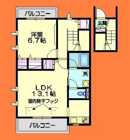 ミオ・ファミリア中町　南棟の間取り|★最上階★南西角部屋★