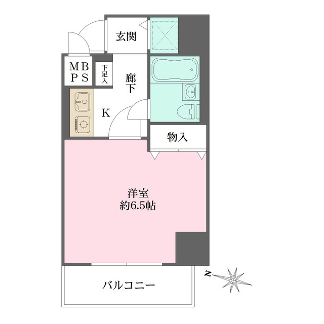 ライオンズマンション三宮東第2の間取り