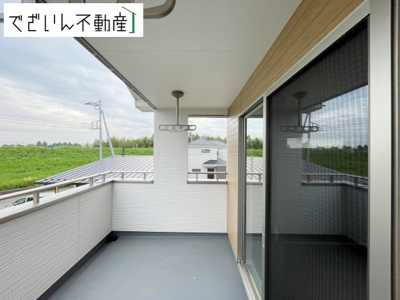 【バルコニー】 | いろどりアイタウン川島町下伊草　新築住宅 | ≪11号棟≫
現地(2025年5月撮影)