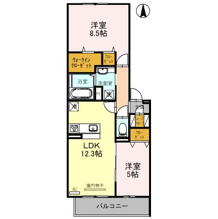 アトレーユ長岡京の間取り