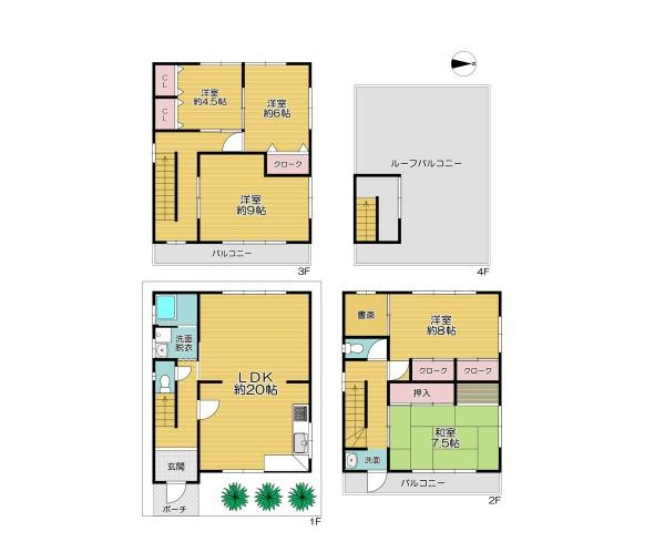 【間取り】 | 守口市東町1丁目　中古戸建