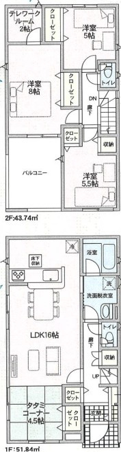 クレイドルガーデン　中央区有明台第１　全４棟の間取り