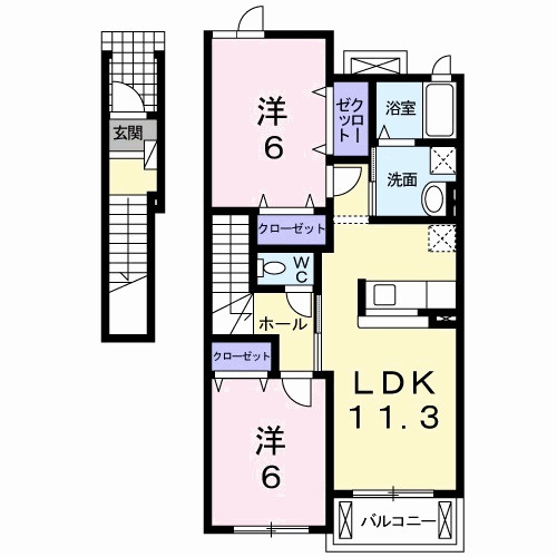 サンロードⅤの間取り