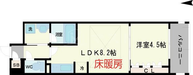 アーバネックス心斎橋の間取り
