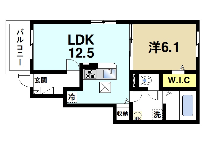 ドリームＸの間取り|1LDK