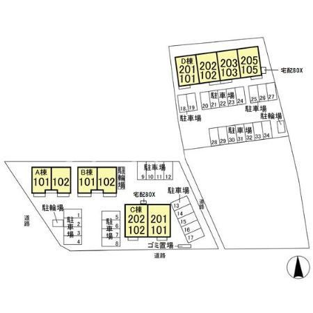 アクアパーム　Ｄの区画図