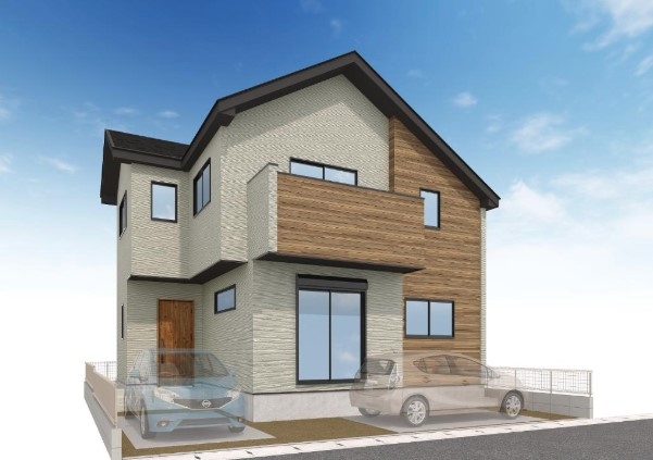 三郷市彦成2丁目　新築戸建　全1棟の外観パース|【完成予想図】「新三郷」「吉川」「吉川美南」駅からバス便あり！コストコまで車で10分