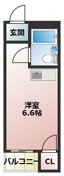 アパートメント寝屋川Ⅱの間取り