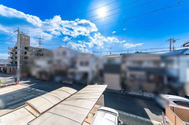 北名古屋市鹿田新明附戸建の展望|2階バルコニーからの眺望です