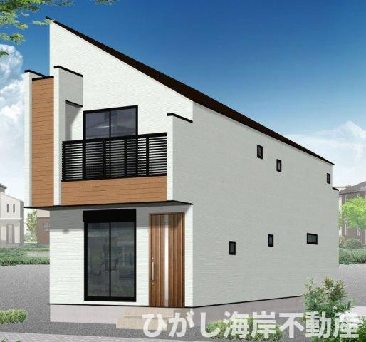 平塚市花水台　新築戸建　全4棟の外観パース|イメージパスですので実際のものと多少異なります。