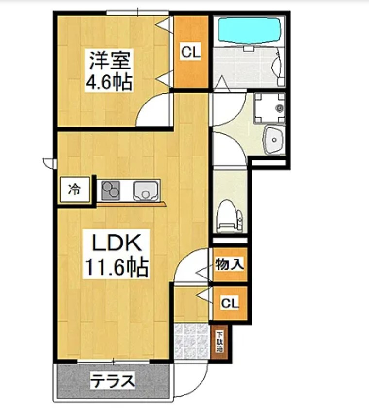 サンライズ東Aの間取り
