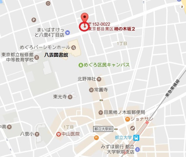 グランドール柿の木坂の地図|★駅からの地図です★