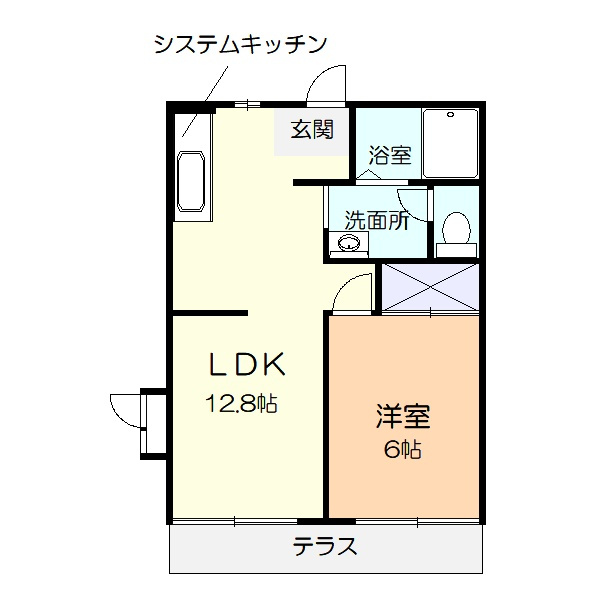 コーポ和貴Bの間取り
