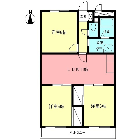 ソレイユ楠の間取り