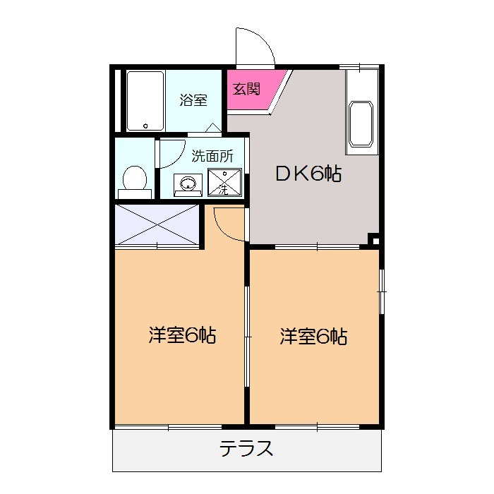 プランドール若林の間取り