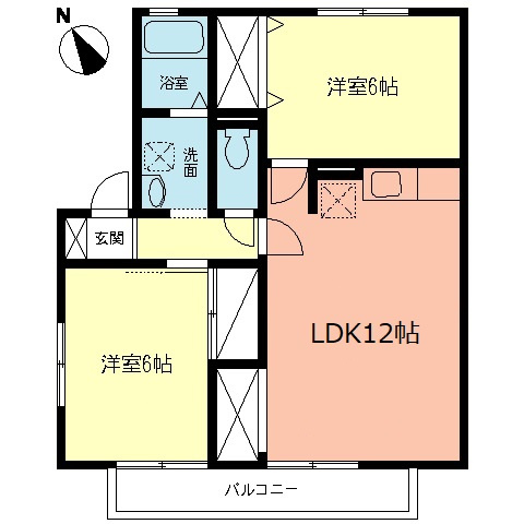 メルベーユＢの間取り