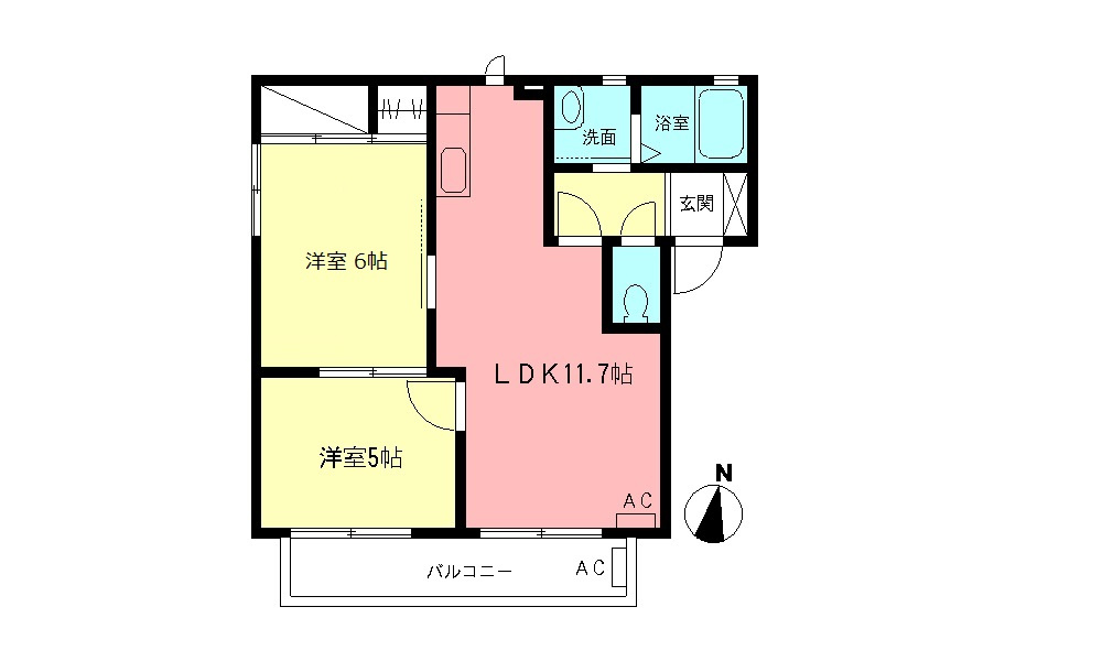 ラドゥース伊勢山Ⅱの間取り