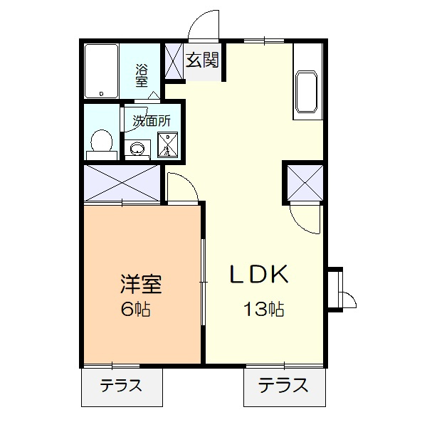 けやきハイツⅠの間取り