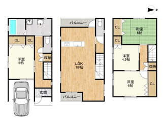 【間取り】 | 大東市北条1丁目　戸建