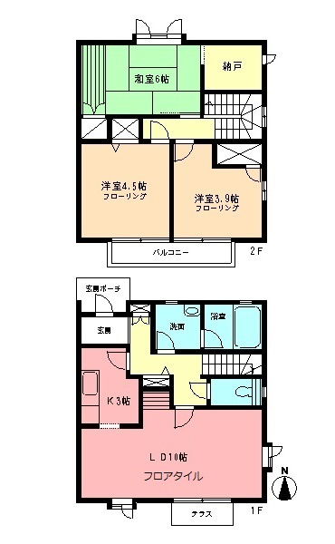 テラスアゼリアBの間取り
