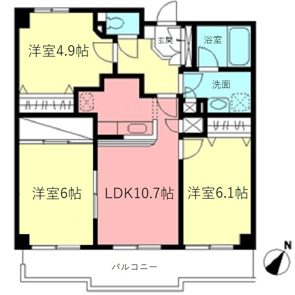 コンフォール湘南の間取り