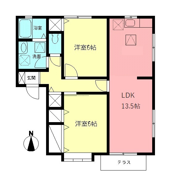 ボナールＡの間取り