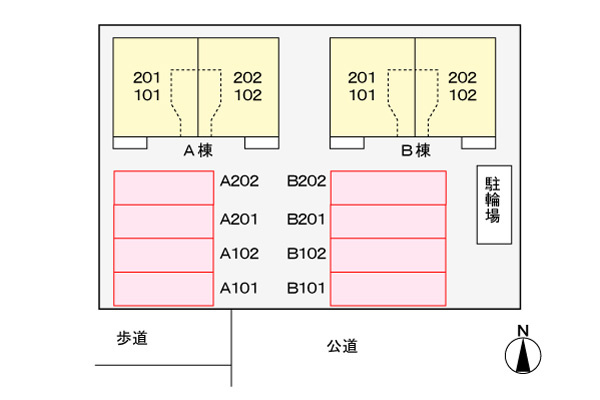 サンホワイトＡの駐車場|駐車場