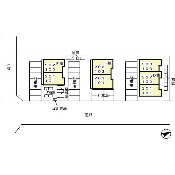 メゾンクオーレ Ｅの区画図