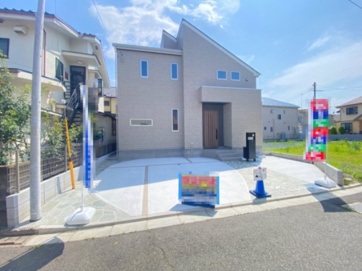 祝　成約済み　八王子市　中野町　新築戸建ての外観|～仲介手数料無料☆八王子ひなた不動産～八王子市中野町　新築戸建て
