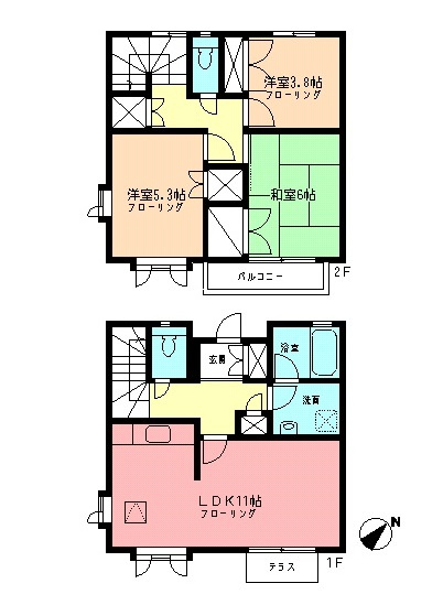 ガーデンホームズBの間取り