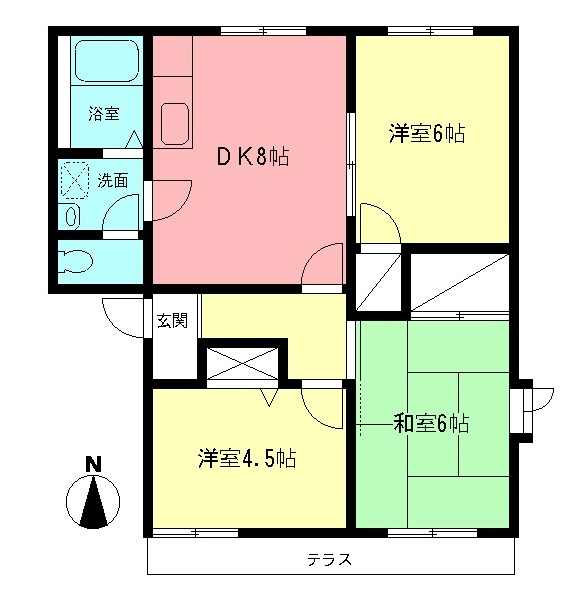 ドミールエビナ弐番館の間取り