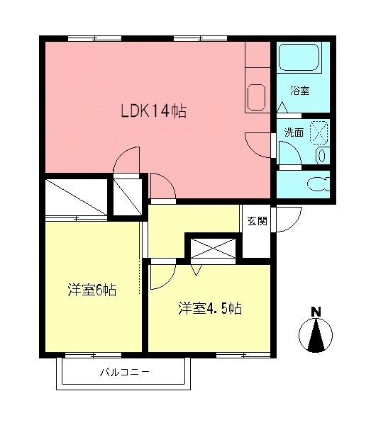 ドミールエビナ壱番館の間取り